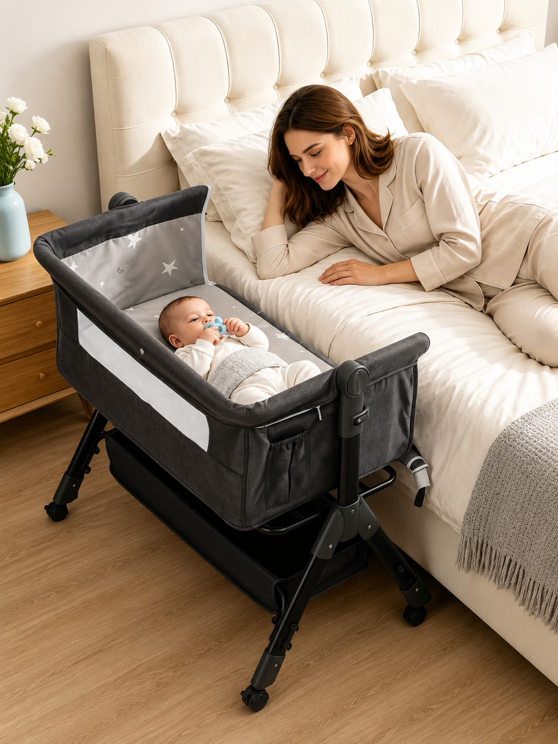 Nuvella 3-in-1 Baby Bassinet